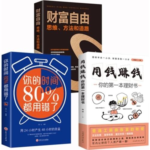 3 PCS Family Personal Investment and Financial Management Books: Wealth Freedom/Your Time Is Wrong/Wealth Free