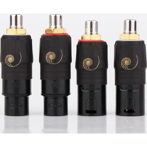 4pcs XLR to RCA Female Socket Adapter plated Red RCA plug for HIFI Audio connector XLR to RCA Female Male Plug ,Adapter