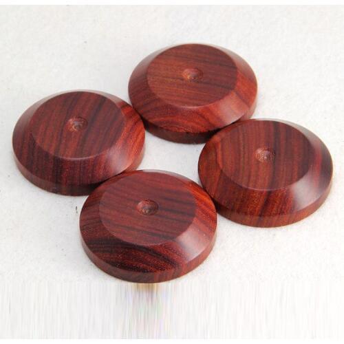 4 pcs Rosewood D33 Speaker Spikes Mat, Speaker Spike Shoes Pads , HiFi Feet