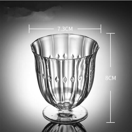 50pcs Net red plastic drining goblet party favors ice cream fruit salad cup packaging pudding jelly yogurt dessert cups with lid