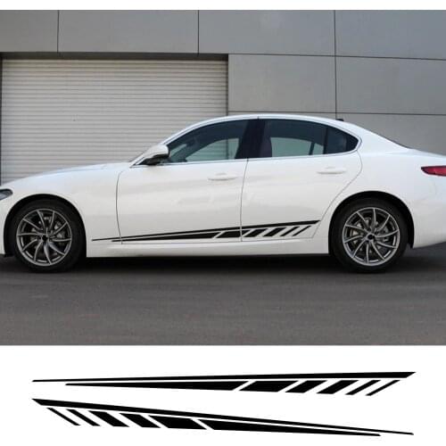 Car Stickers For Audi Volkswagen Ford BMW Toyota Honda Mercedes Benz Renault Stripe Universal DIY Car Accessories Product 2PCS