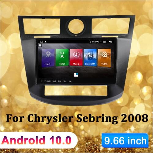 Car Navigator For Chrysler Sebring 2008 Android 10 9 Inch Touch Screen GPS Free Latest Maps Stereo Camera DVD Player Navigation