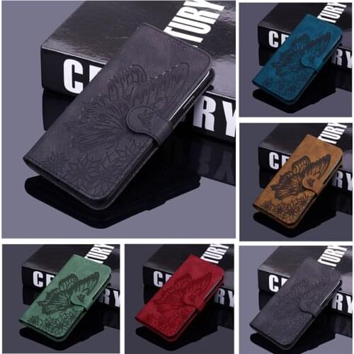 New Retro Embossed Big Butterfly Pattern For iPhone 6 7 8 Plus 11 Pro Max X XR XS Max 12 Mini 12 Pro Max SE 2020 Wallet Case