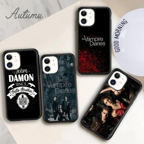 The Vampire Diaries Stefan Damon Salvatore 2 Phone Case for iPhone 11 12 Pro Max mini X XR XS SE 2020 5 6S 7 8 Plus Cover shell