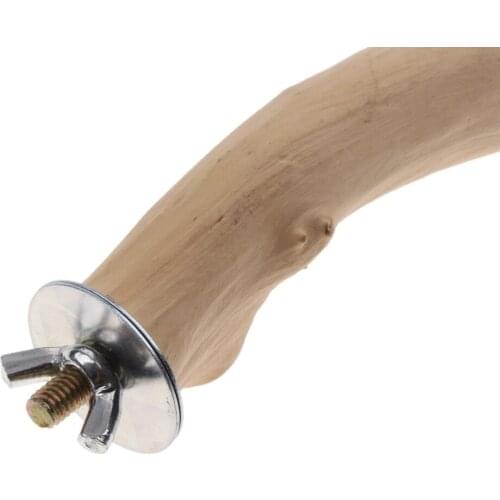 Wooden Bird Supplies Parrot Standing Pole Canaries Finches Swing Cage Toys