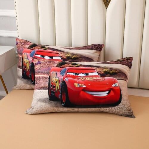 Disney Lightning McQueen 95 Car Mickey Minnie Pillowcases Cartoon Frozen Princess Couple Kids Boys Girls Pillow Cover Case Decor