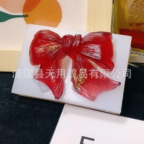 DIY Hand Decorated Bow Shaped Drop Mold Sugar Turning Soft Clay Clay Drip Table Decoration Accessories Mold 15-1067