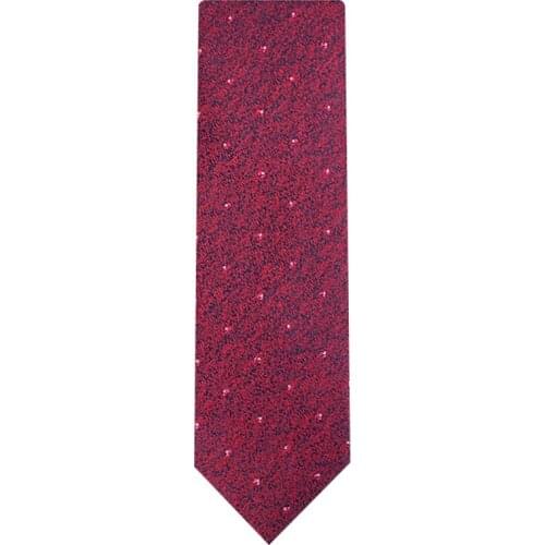 Designer Brand Luxury Wine Red 7CM Wide Silk Polyester Tie For Men Wedding Business Fashion Suit Dress Necktie With Gift Box