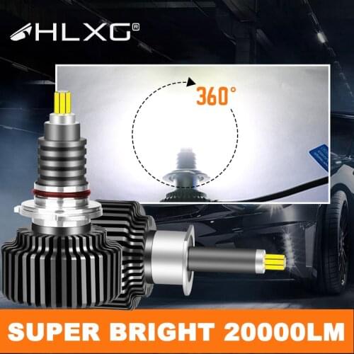 2PCS 6-sides 20000LM 360 Car LED Headlight H1 H7 H8 H9 H11 9012 HIR2 Auto Lamp 6000K White Headlamp Automobile Lights Bulbs HLXG