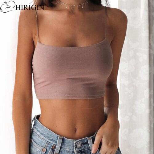 Fashion Women Sexy Crop Tops Solid Summer Camis Women Casual Tank Tops Vest Sleeveless Crop Tops