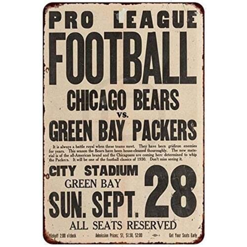 Lpled 1930 - decorative wall poster (aluminium, 7.9 x 11.8 in), rustic Chicago design