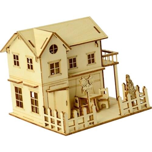 3D Jigsaw Wood Miniature Handcraft 1/24 DIY Doll House Kit Furniture Model Xmas Gift Educational Toys