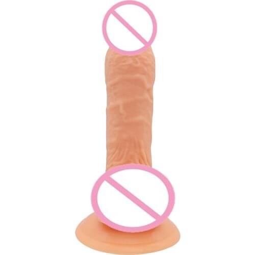 Real Skin Silicone Soft Dildo Suction Cup Realistic Penis Big Dick Sex Toy for Woman Products Strapon Dildos for Women Lubricant