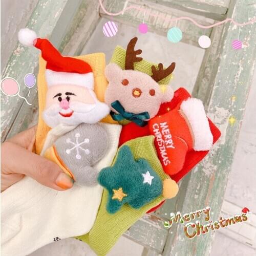 NEW Newborn Baby Girl Boy Socks Infantil Autumn Winter Lovely Santa Claus Cartoon Christmas Party Socks Toddler Xmas Stuff 0-2Y