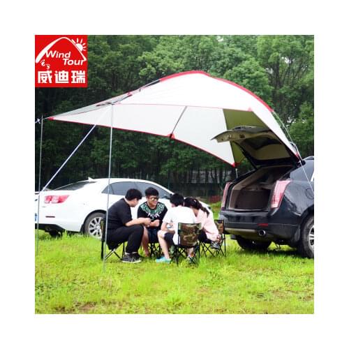 Outdoor portable camping car tail tent self-driving barbecue multi-person rainproof shade pergola beach canopy tent canopy