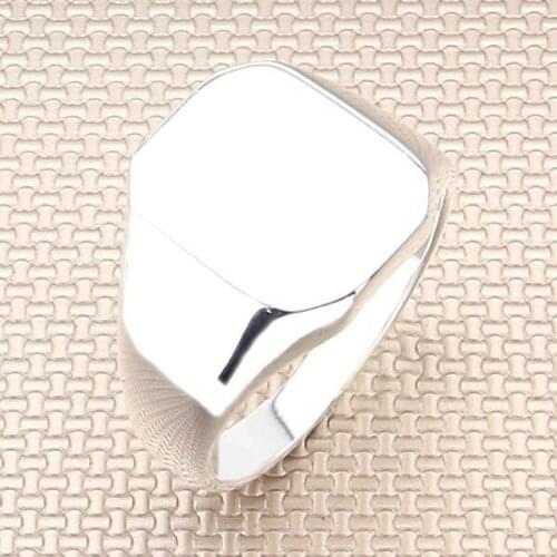 Sterling Silver Plain Rectangle Elegant Ring For Men Made in Turkey