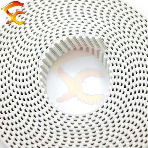 High Quality 20meters T5 25MM PU open belt T5 timing belt width 25mm Pitch 5mm white Polyurethane with steel core Free shipping