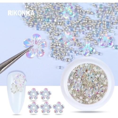 Жемчуга для дизайна ногтей RIKONKA China At AliExpress