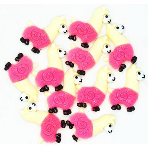 28mmX36mm Rose Resin Flatback Alpaca Miniatures|Resin Lama Pacos Scrapbooking Miniatures|Alpaca Charms