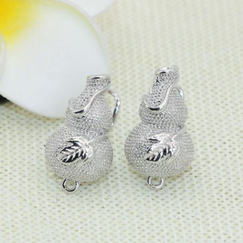 Free shipping 13*22mm pretty silver-color stud earrings for girls gourd shape women party gifts frost matte jewelry B2840