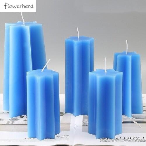 Hexagon Heptagon Cylindrical Candle Mold Acrylic DIY Transparent Aromatherapy Home Decor Candle Molds for Candle Making Supplies
