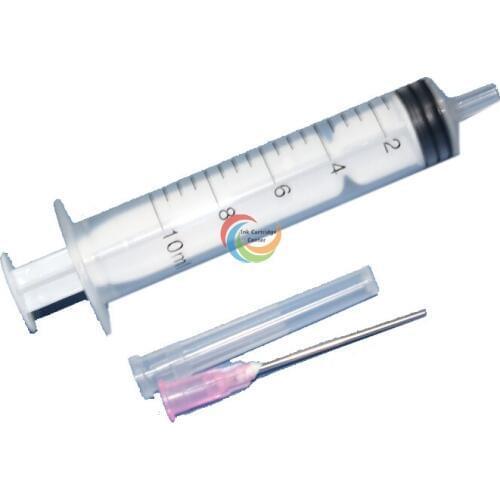 CISSPLAZA 10pcs 10ML syringe injector for refilling ink CISS CIS with 5cm needle and needle cap free shipping