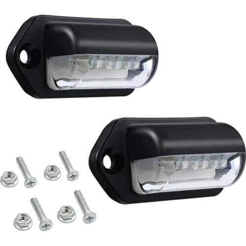 Number Plate Lights Led License Plate Light Rear Lamps Universal 12v 24v For Car Trailer Vehicle Truck Ute Van Caravan Lorry B