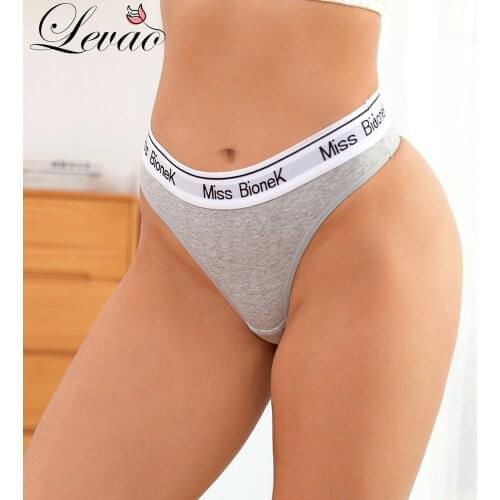 LEVAO Sexy Thong Womens G-String Panties for Women String Briefs Underwear Intimate Lingerie Ladies T-back Low-Rise 3 Pcs/Set