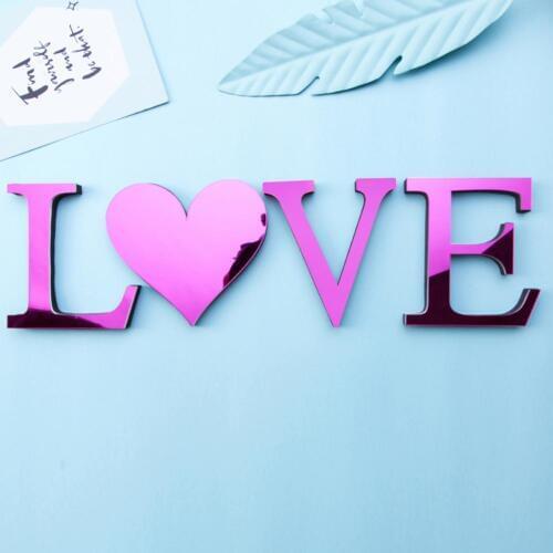 A-Z Alphabet Letter Acrylic Mirror Wall Art Sticker English Letters Home Silver Alphabet Decals Poster For Living Room Decor