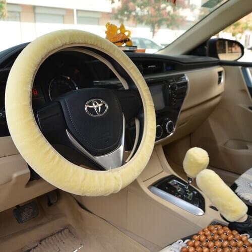 Winter warm car steering wheel cover plush pull set environmentally friendly tasteless without bile warm steering