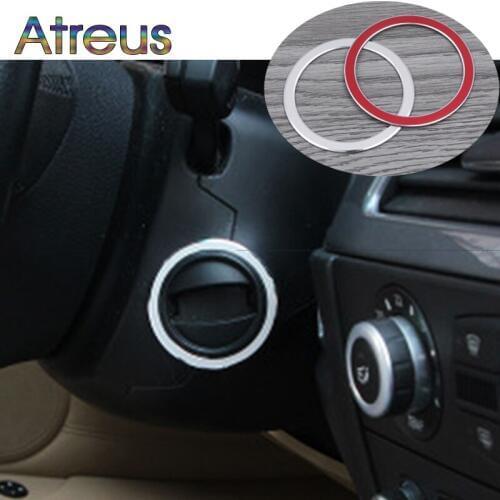 1pcs Aluminum Alloy Interior Car Ignition Keyhole Ring Decoration Cover M Stripe Trim For BMW e60 5 series 2008-2010 Car-Styling
