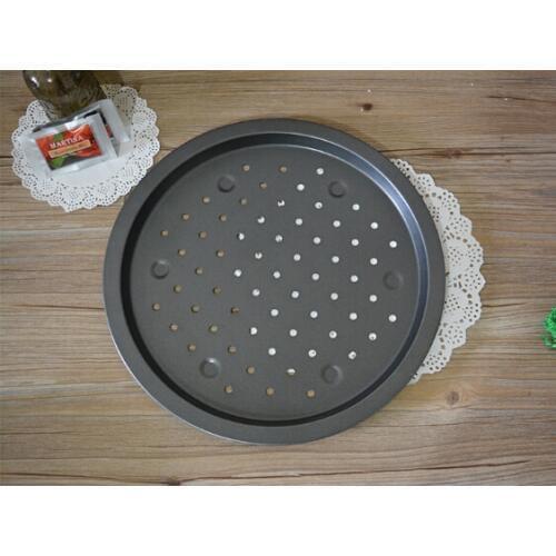 1PC baking 14 inch round pizza tray non stick deep pizza dish pizza pie cake pan baking mold can be used in oven JC 0508