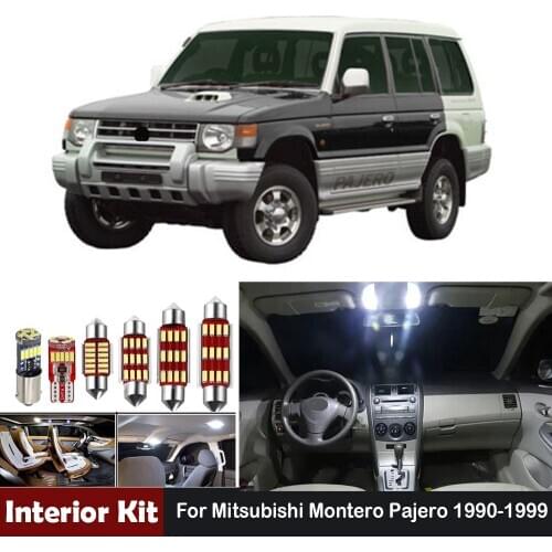 10Pcs White Canbus Car Led Interior Light Kit For Mitsubishi Montero V31 V32 V33 Pajero 1990-1999 Reading Door Lights