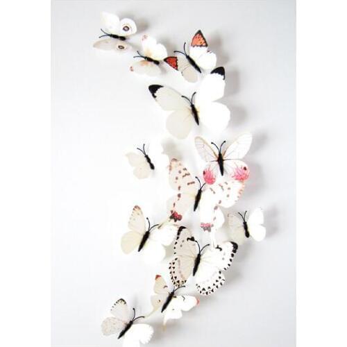 12pcs 3d PVC Wall Stickers Magnet Butterflies DIY Home Decor Poster Bar Bathroom Kitchen Accessories Gadgets Wall Decoration
