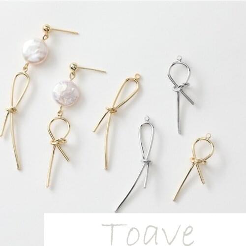 14K gold-clad knotted electroplating pendant diy earring material accessories