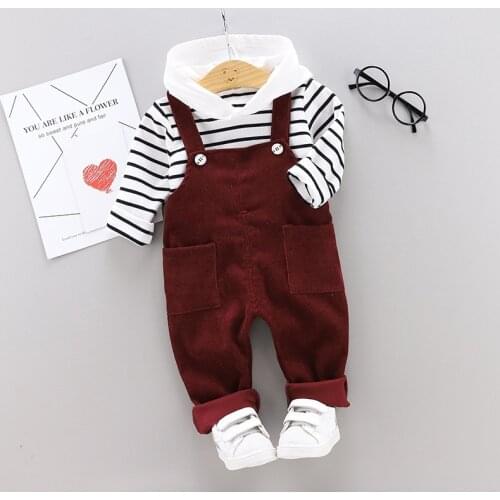 New 2020 Autumn Winter Toddler Boys Sport Suit Newborn Baby Girls Splicing Pullover Hooded Suit Children Clothes 1 2 3 4 Year