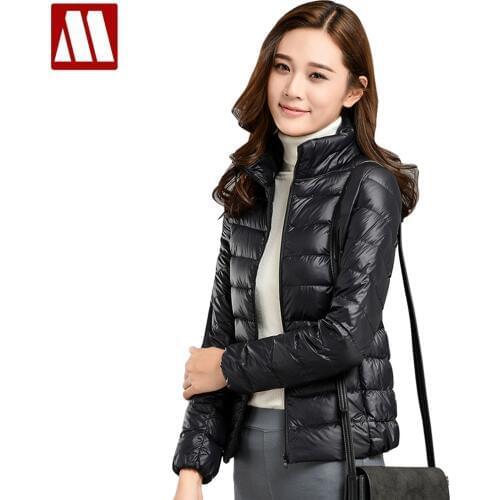 2021 Winter jacket Woman Outerwear Slim Lady Down Jacket Womans Warm Down Coat Women Ultra Light Jackets White Duck Down Parkas