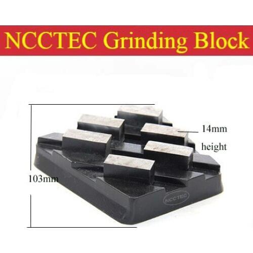 4'' Diamond Welded metal bond horseshoe Grinding Blocks | 105mm grinding pads tools for surface flat Coarse grinding 6 segments