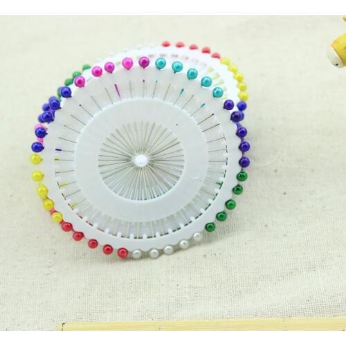 40Pcs/Lot 35mm Round Pearl Steel Head Dressmaking Pins Decorating Sewing Pin Craft Faux Pearl Corsage For Clothes