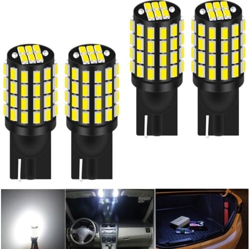 4x W5W T10 side marker license plate light led bulb 12v white 54leds for geely emgrand ec7/chevrolet captiva/mitsubishi montero