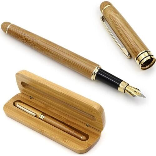 Bamboo Fountain Pen Bamboo Durable Fountain Pen for Men Bamboo Fountain Pen with Case Bamboo Fountain Pen for Writing Office