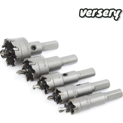 Free shipping 5pcs 16-30mm TCT hard alloy hole saw tungsten steel drill bits for stainless steel alloy angle iron 16/18/20/25/30