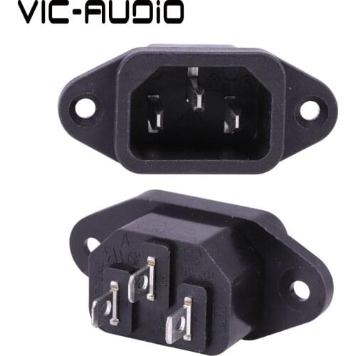15A 250V AC IEC INLET Single 3P AC Power Socket RONGFENG FUSE HOLDER 2Pieces Free Shipping