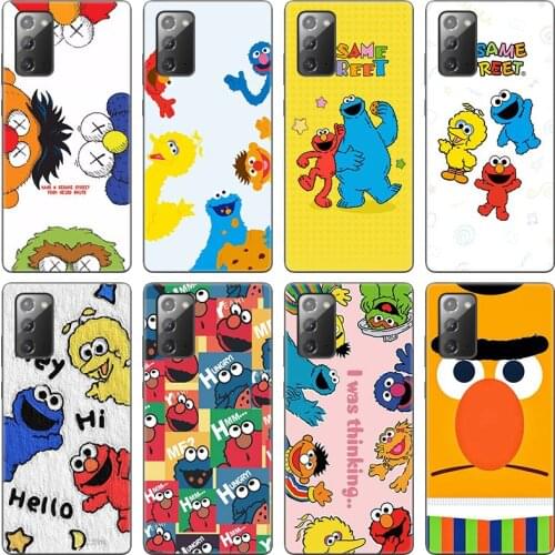 Sesame Street Phone Case For Samsung Galaxy S20 S21 FE S10 Lite Note 20 10 Lite S8 S9 S10E S10 Plus Ultra Black Soft Cover