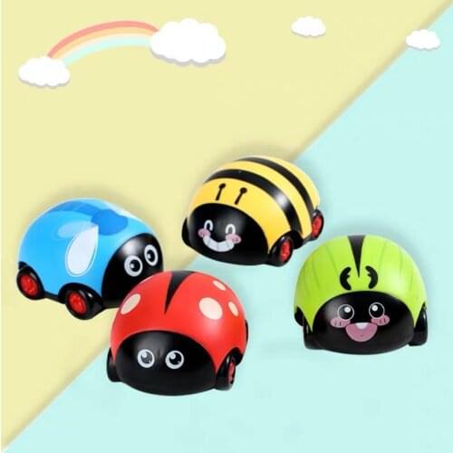 Children Toys Cute Cartoon Insect Ladybug Butterfly Bee Beetle Inertia Car Double Return Truck-Forward Or Backward Pull Back Car