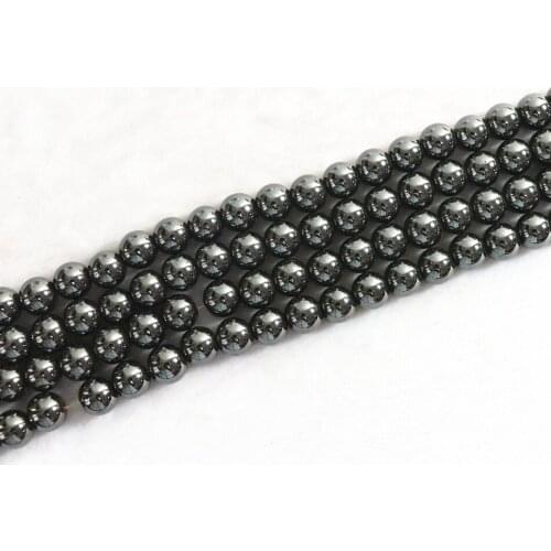 HOT Black hematite stone New fashion 4mm 6mm 8mm 10mm 12mm Round beads loose Beads 15 inches B219