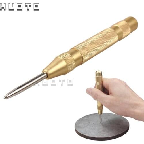 HUOTO 5pcs/lot! 5 Inch Automatic Center Pin Punch Spring Loaded Marking Starting Holes Tool