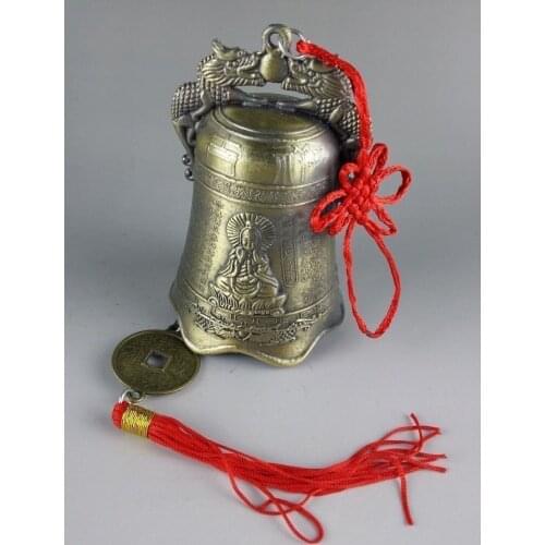 Collectibles Chinese Tibetan Buddhism Temple Copper Bells Statues