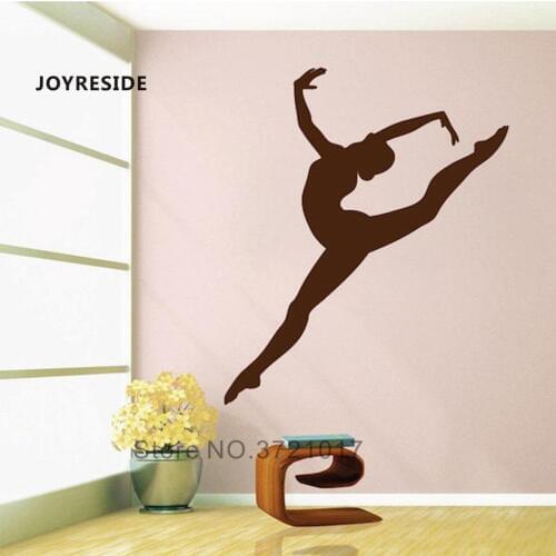 JOYRESIDE Ballet Dance Wall Decals Ballerina Beautiful Wall Sticker Vinyl Home Girls Bedroom Decoration Wall Stickers WM145
