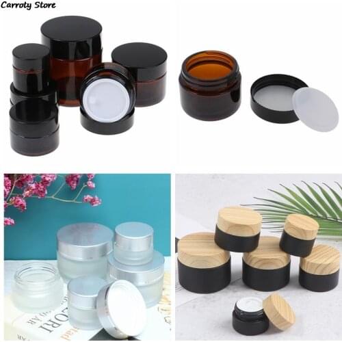 Skin Care Eye Cream Glass Jar Bottles Aromatherapy Cream Ointment Cosmetic Refillable Bottle Cosmetic Container With Lid 10-250g